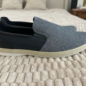 Aldo Slip-On Loafers in Heather Gray with Black Trim